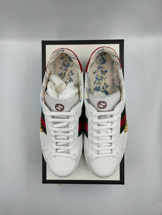 【现货特惠秒】GUCCI 古驰 男女同款金色字母Gucci印花Ace低帮运动休闲鞋 12034 商品图10