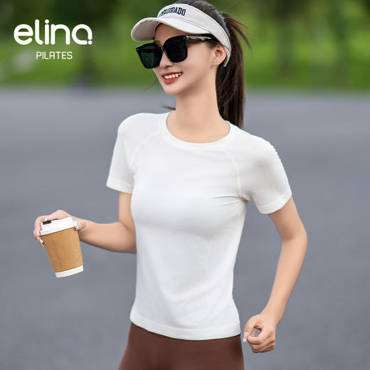 elina一恋轻盈高弹锦纶运动短袖 EML3248 商品图2
