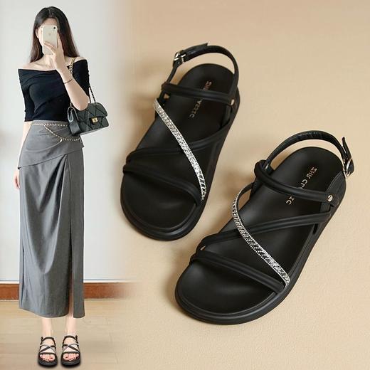 ZHR则则凉鞋女2024新款夏季网红轻便沙滩鞋时尚ins爆款罗马鞋外出 商品图1