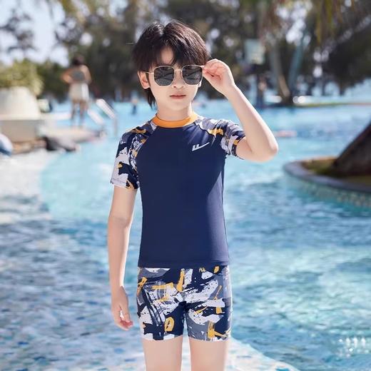 回力儿童泳衣男童中大童2024新款男孩分体游泳衣青少年泳裤套装_ym 商品图13