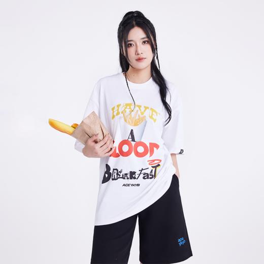 ACEYKYB黄子韬薯条印花T恤男女2025夏季新款美式宽松休闲短袖中性 商品图0