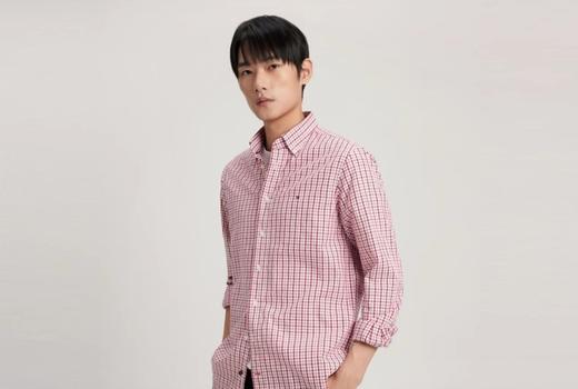 TOMMY 长袖衬衫男  MW34019-0QJ 红色格子. 商品图0