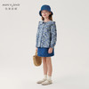 马克珍妮宝宝秋装新款 女童大翻领满印细灯芯绒衬衫娃娃衫231792 商品缩略图1