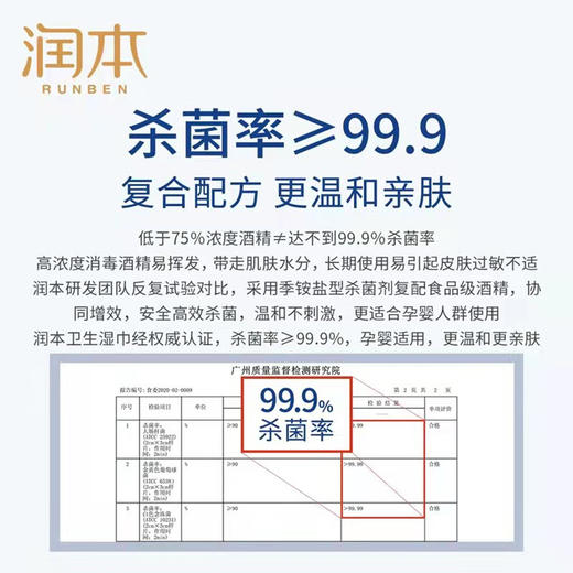 润本酒精消毒湿巾棉10片/盒X2盒 商品图2