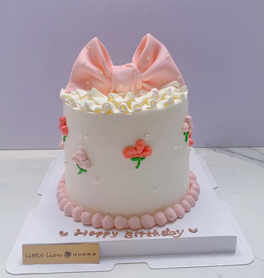 狮子家-法式蝴蝶结 公主生日蛋糕 纪念日蛋糕 聚会 仪式感必备 健康甜品 商品图0