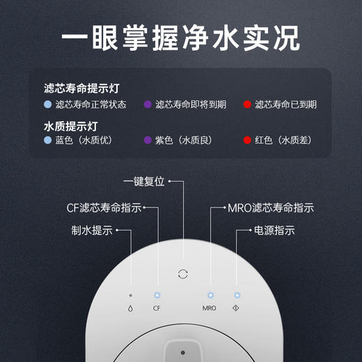 松下（Panasonic） 800G净水器家用厨下式纯水机直饮3年长效RO膜反渗透净水大流量低废水纯水机 TK-AR71K【新升级800G】 商品图2