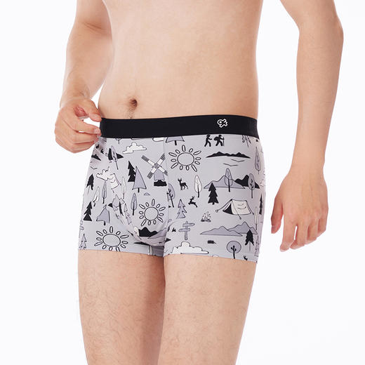 都市丽人都市锋尚内裤潮流时尚平角裤50S棉拉架男士内裤FKTCE1 商品图2