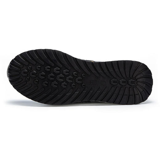 CHCH新款男士休闲男鞋黑色鹿皮拼接牛皮革经典舒适 商品图4