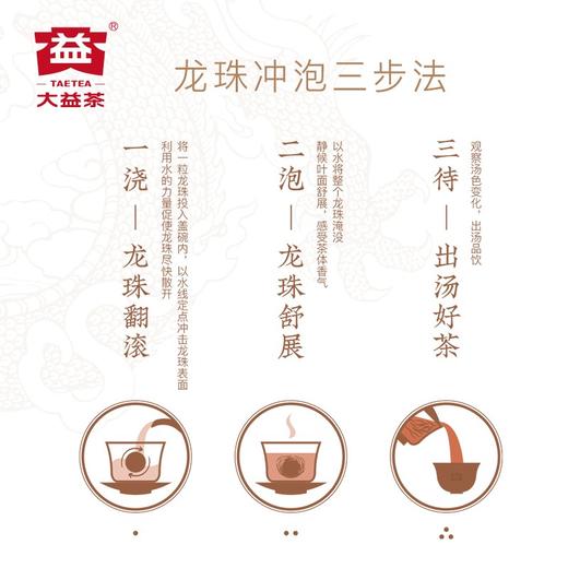 大益茶叶 普洱龙珠 送长辈 龙珠熟茶茶叶礼盒 节日礼赠 8g*25颗 商品图3