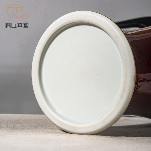 纯手工拉坯大尺寸祭红梅瓶（配高档锦盒） 商品图10