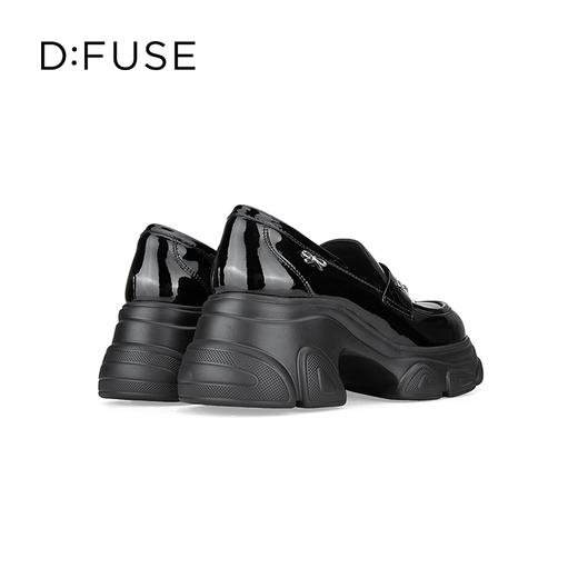 D:FUSE迪芙斯2024秋季新款漆皮轻便厚底乐福鞋DF43112366 商品图3