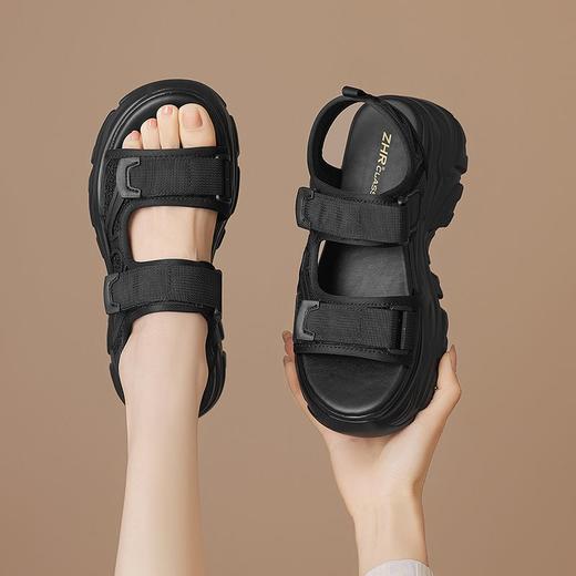 ZHR则则运动凉鞋女外穿休闲魔术贴增高厚底百搭户外运动沙滩女鞋 商品图5