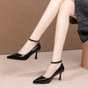【预售5天】2024新品细跟尖头浅口四季单鞋女时尚一字扣高跟女鞋HY&H3183 商品缩略图1