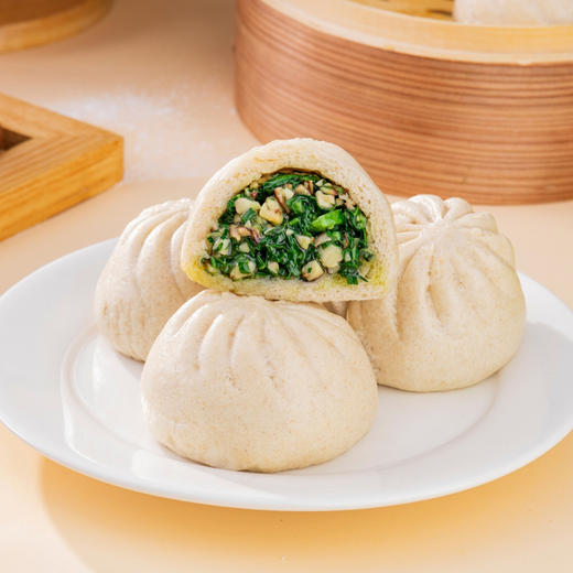 五点素包子&馒头&烧麦&花卷&植物肉小笼包&叉烧包【满99包邮】 商品图6