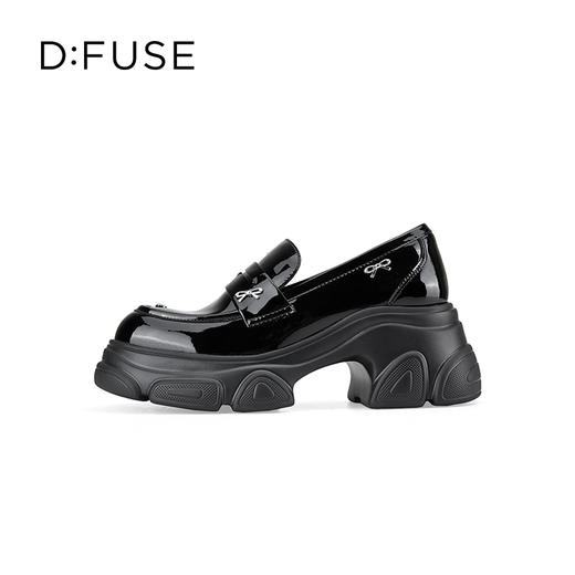 D:FUSE迪芙斯2024秋季新款漆皮轻便厚底乐福鞋DF43112366 商品图2