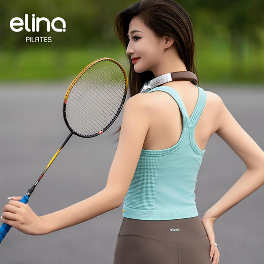 elina一恋2024高弹无缝交叉美背瑜伽运动背心 EYF2001 商品图9
