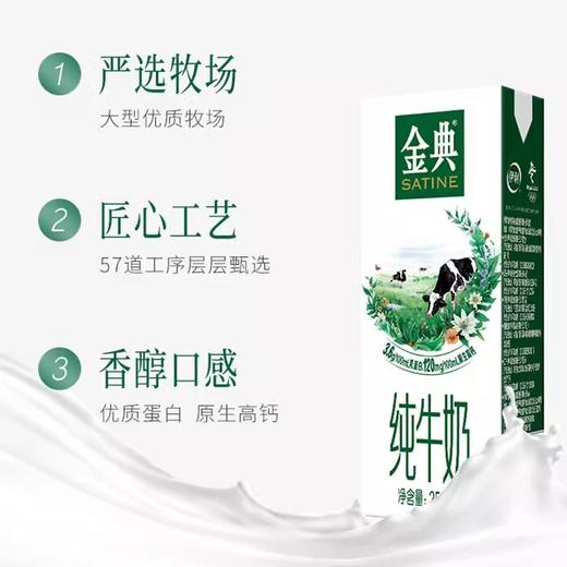 【太学府直播专享】金典纯牛奶250ml*12瓶/提 商品图2