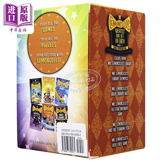 【中商原版】神奇图书馆系列1-6册 Mr Lemoncellos Greatest Box Set on Earth Books 1-6 英文原版 Chris Grabenstein 商品图1