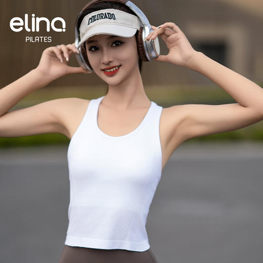 elina一恋2024无缝运动速干瑜伽普拉提背心 EYF3906 商品图4
