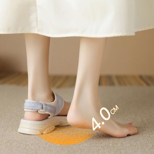 ZHR则则沙滩鞋运动凉鞋女透气厚底女鞋超轻凉鞋防滑校园休闲鞋女 商品图3