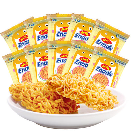 GEMEZ印尼进口小鸡干脆面 方便面 干吃面休闲零食 烧烤鸡肉味 10包入 100070673229 商品图0