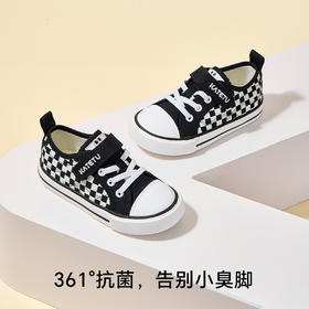 卡特兔女童帆布鞋2024秋季新款宝宝鞋子软底防滑幼儿园儿童室内鞋