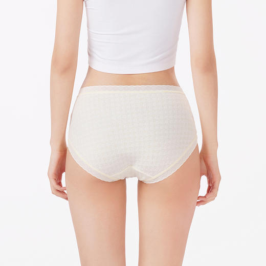 都市丽人内裤舒肤棉平角裤N/C提花格女士内裤LKT2B1 商品图3