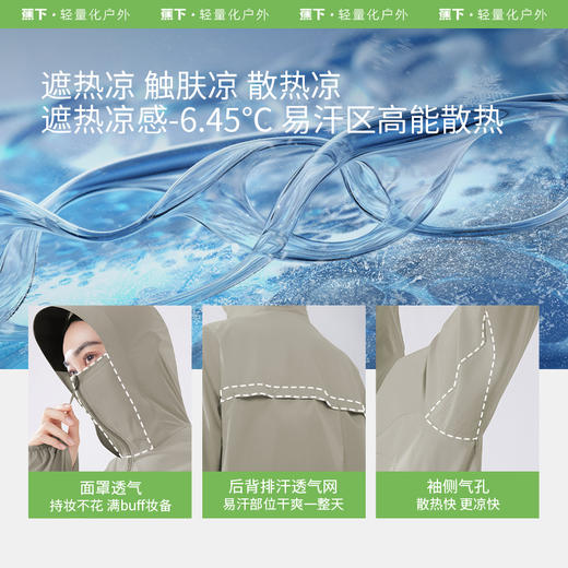 蕉下轻薄防晒衣女TS40224夏新款防紫外线专业防晒服透气夹克外套 商品图3