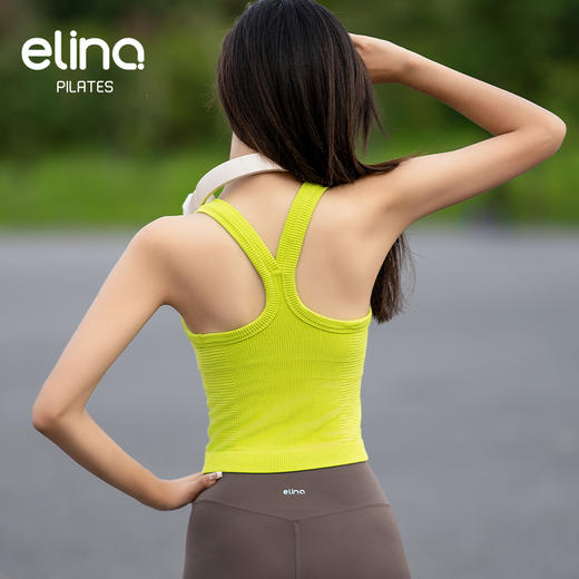 elina一恋2024高弹无缝交叉美背瑜伽运动背心 EYF2001 商品图8