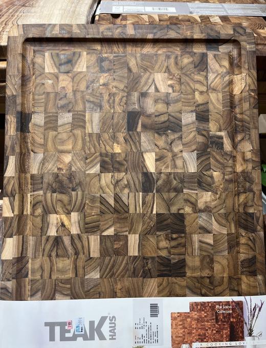 【4折清货】TEAK进口越南柚木格纹菜板砧板 商品图11