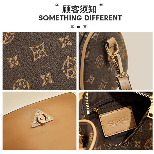 Safiya/索菲娅2024时尚枕头包百搭手机包女士单肩包斜挎女包 SF9151115Y1B/SF42215126*20 商品图3