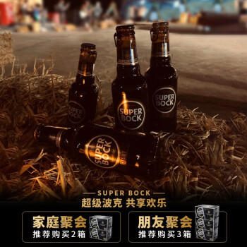 超级波克（SUPER BOCK）世涛黑啤 进口啤酒 250ml*24瓶 聚会烧烤送礼整箱装 葡萄牙原装 商品图0