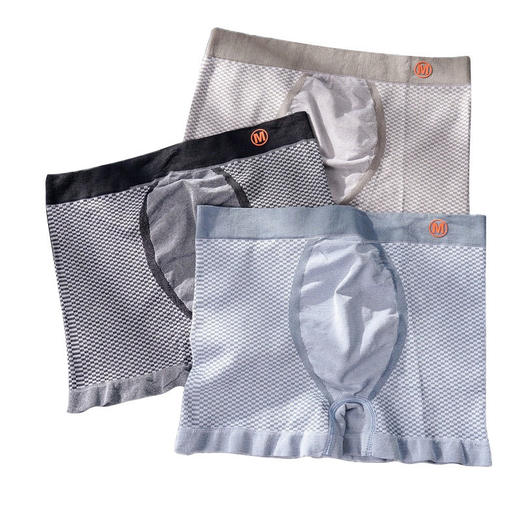「19.9到手！3条礼盒装」潮牌魔改男士内裤 四角短裤青年学生舒适无缝内衣平角裤 商品图4