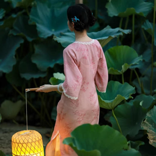 裁缝学苑AS288复古法裁剪连肩袖盘扣全开襟旗袍纸样女装服装打板 商品图1