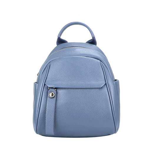 雀说 头层牛皮双肩包真皮大容量荔枝纹通勤包女背包1667 商品图6