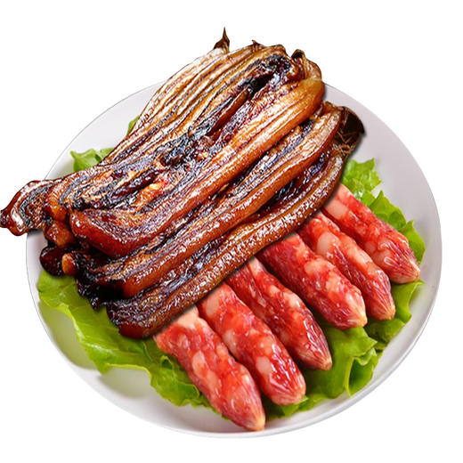 盛科公  揖花村一级腊肠+腊肉礼盒 商品图1