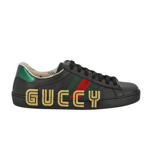 【现货特惠秒】GUCCI 古驰 男女同款金色字母Gucci印花Ace低帮运动休闲鞋 12034 商品图1