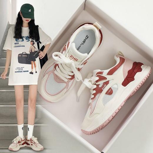 ZHR则则轻便透气网面老爹鞋女2024夏季新款增高软底休闲运动女鞋 商品图2