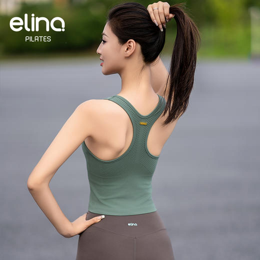 elina一恋2024无缝运动速干瑜伽普拉提背心 EYF3906 商品图1