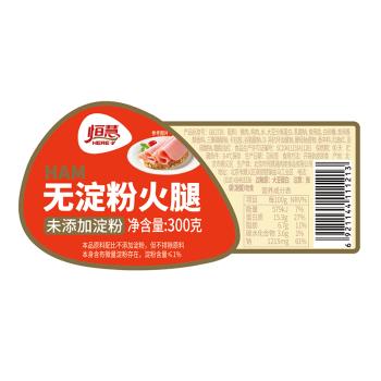 恒慧无淀粉火腿300g熟食猪肉香肠早餐食材预制菜冷藏 商品图7