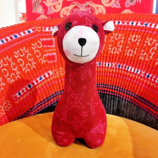 深山集市 羊驼花布手工玩偶 30*20CM 随机花色发货 商品图0