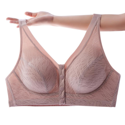 雀说 棉质妈妈内衣背心式前开扣薄款文胸无钢圈8207 商品图4