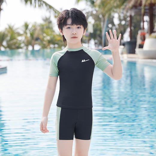 回力儿童泳衣男童中大童2024新款男孩分体游泳衣青少年泳裤套装_ym 商品图7