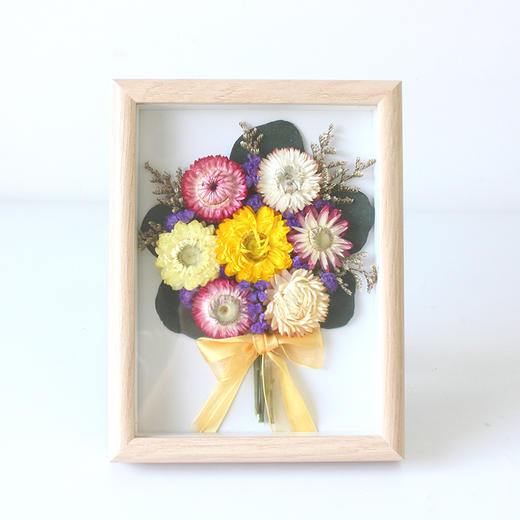 【教师节永生花中空相框】送老师diy干花材料包 手工制作礼物 节日礼物 商品图7