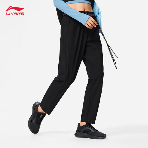 李宁冰感防晒运动裤女装2024夏季舒适纯色百搭直筒长裤子AYKU480 商品图1