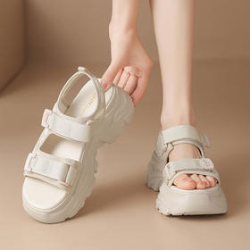 ZHR则则运动凉鞋女外穿休闲魔术贴增高厚底百搭户外运动沙滩女鞋