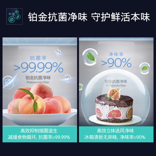 西门子（SIEMENS）406L大容量多门四门冰箱 铂金净味百变储鲜一级能效风冷无霜纤薄可嵌入电冰箱玻璃面板KG402053VC 商品图2