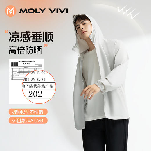 【下单即送2个防晒口罩！】MOLYVIVI魔力薇薇盈感防晒衣 男/女款 一触即凉 冰凉透气 轻柔大帽檐 全方位防护防晒外套 时尚有型 商品图6