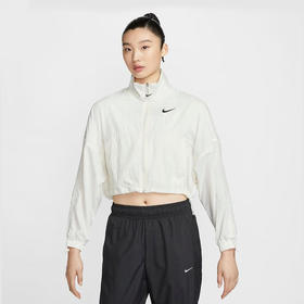 Nike/耐克外套女秋季新款大勾印花休闲运动宽松短款梭织夹克HM4629-133