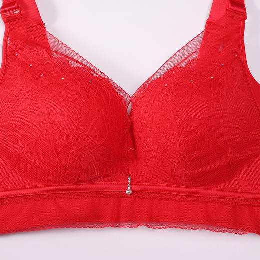 都市丽人调整型内衣舒软挺塑塑身文胸蕾丝A:加厚B:中厚塑身内衣3/4杯四排扣LJT4H3 商品图7